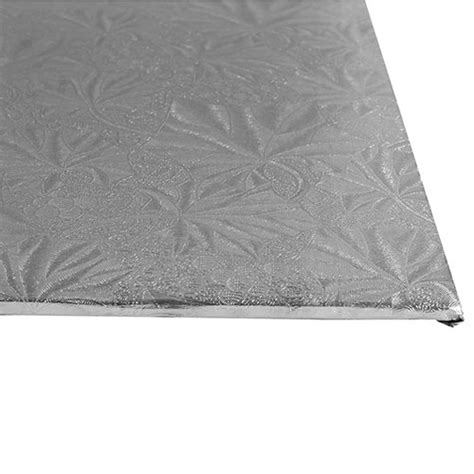 Rectangular Silver Foil Cake Board 9 34 X 13 34 X 14 Thick Pack Of