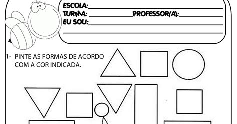 Atividade pronta Formas geométricas A Arte de Ensinar e Aprender