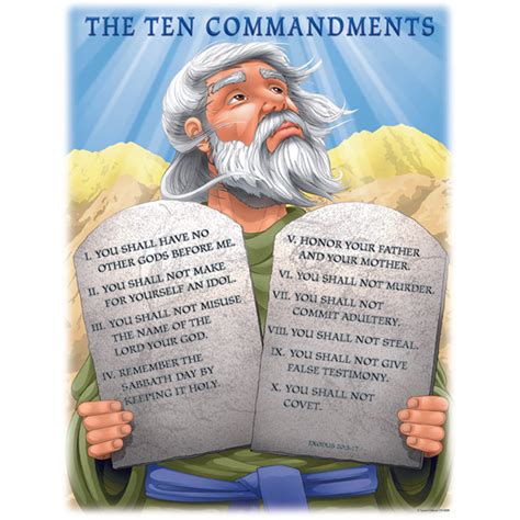 Carson Dellosa The Ten Commandments Chart Cd 6329 Supplyme