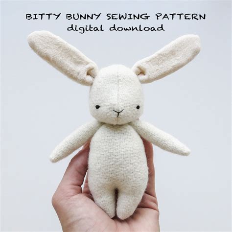 Bunny Sewing Pattern Sewing Pattern Bitty Bunny Soft Toy Pdf Pattern