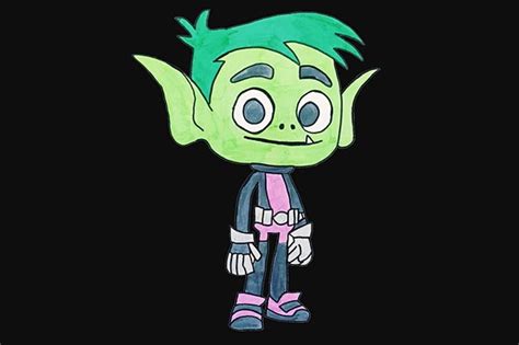 How To Draw Superheroes Teen Titans Beastboy Online Kids Classes