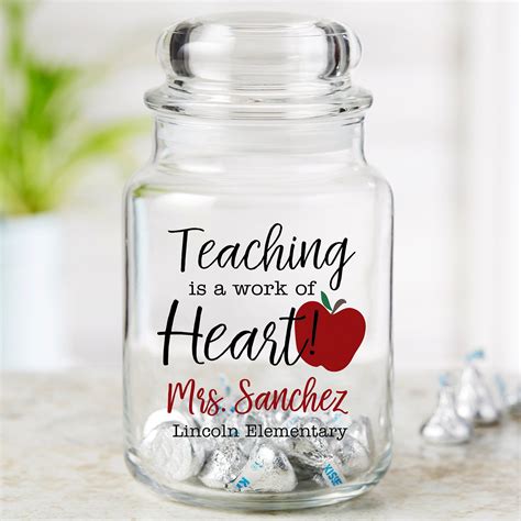 Inspiring Teacher Glass Candy Jar Teacher Ts Teacher Etsy