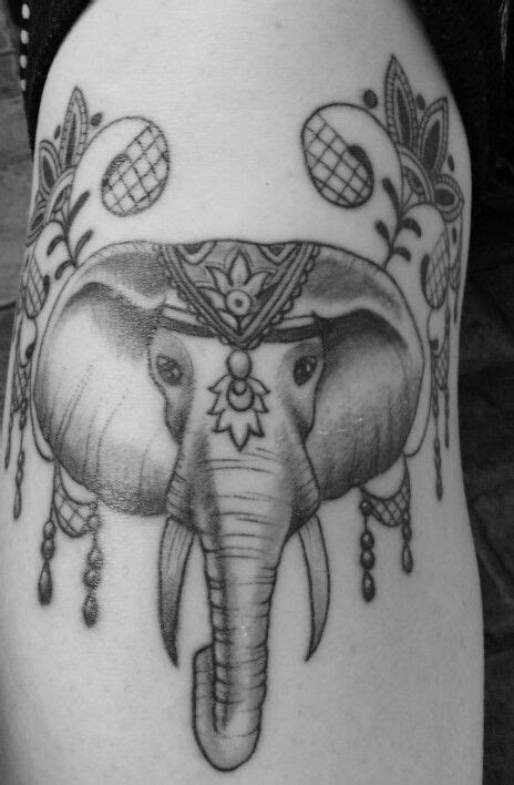 I Love My New Elephant Tattoo Just Below My Knee Elephant Tattoo