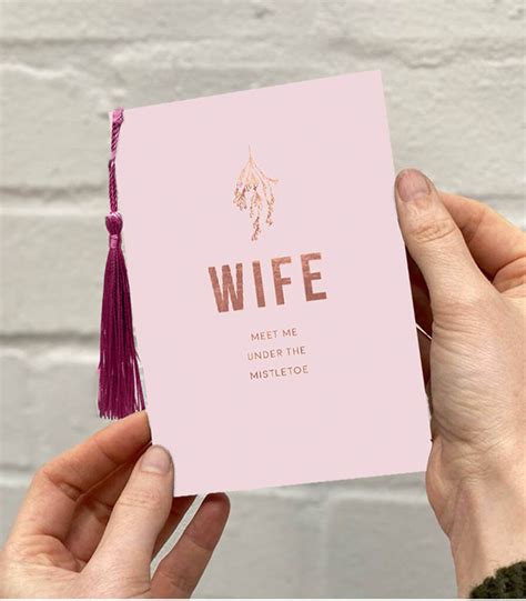 Wife Christmas Card Luxury Rose Gold Foil And Tassel Details Designed