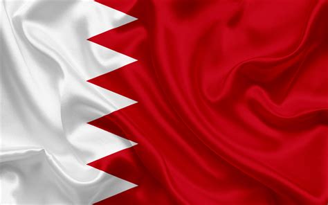 Download Wallpapers Flag Of Bahrain Kingdom Of Bahrain Asia Silk