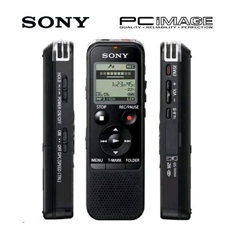 Sony Icd Px470 Digital Voice Recorder With Built In Usb Black Pc Image