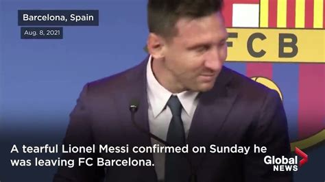 Messi Bids Tearful Goodbye To Barcelona After 21 Years ~~ Youtube