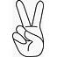 Peace Hand Sign Coloring Page  Free Clip Art