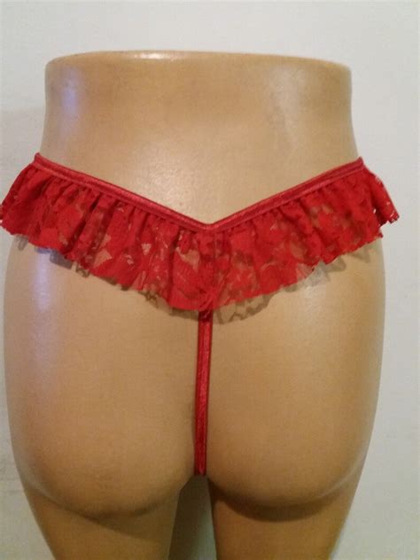 Red Sexy Womens Lingerie Red Thongs Women Sexy G String Etsy