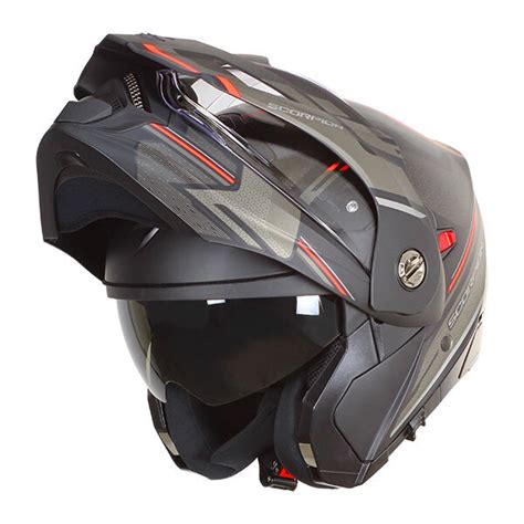 Scorpion Adx 2 Carrera Modular Helmet Matte Black Red 22300