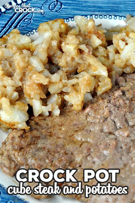 I made mine keto by using homemade cream of i made mine keto by using homemade cream of mushroom soup! Crock Pot Cube Steak and Potatoes - Recipes That Crock!