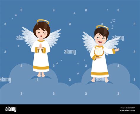 Praying Angels Stock Vector Images Alamy