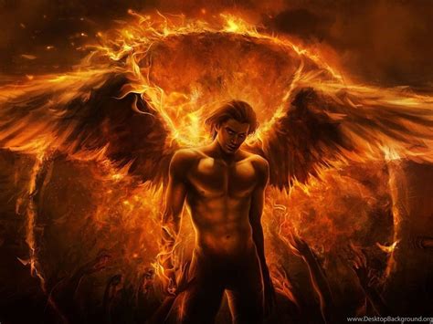 Angel Fire Fantasy Wallpapers Hd Download Of Fire Angel Wings Desktop