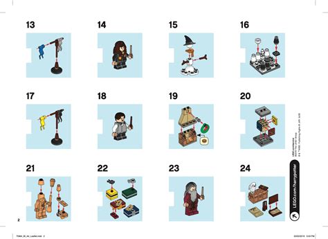LEGO 75964 Harry Potter Advent Calendar Instructions Harry Potter