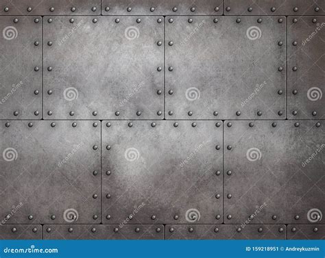 Rustic Steampunk Metal Background 3d Illustration Stock Image Image