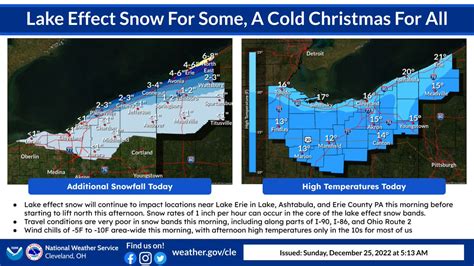 Nws Cleveland On Twitter Merry Christmas Lake Effect Snow Continues