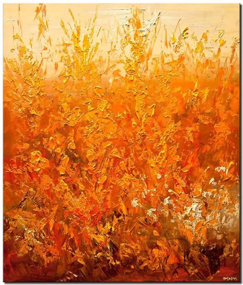 Orange Abstract Painting On Canvas Original 3d Art Textured Painting