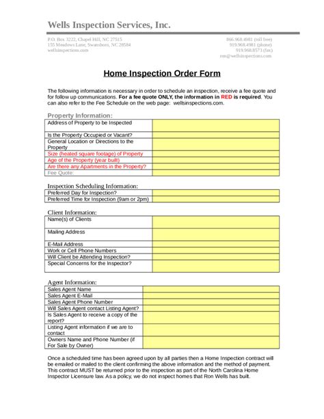 Printable Home Inspection Report Forms Printable Forms Free Online