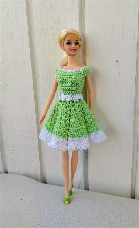 Clothes For Barbie Crochet Dress For Barbie Doll 46e