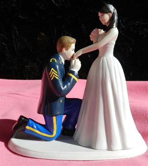 Us Army Military Soldier Prince Wedding Cake Topper Kneel Etsy