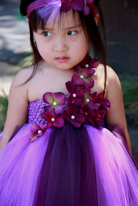 Flower Girl Dress Eggplant And Purple Baby Tutu Dress Toddler Tutu