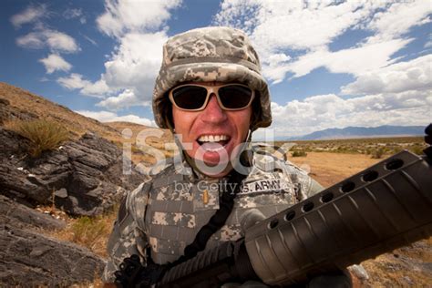 Special Ops Military Soldier Yelling Stock Photo Royalty Free