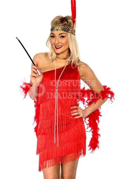 ladies 1920s flapper fancy dress costume red fancy dress costumes fancy dress dresses