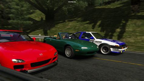 Assetto Corsa Suffocatingly Narrow Triple Tandem Drift Youtube