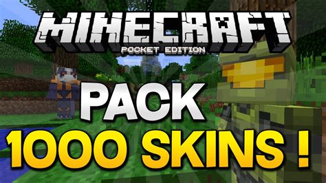 ¡pack 1000 Skins Para Minecraft Pe 0150 Youtube