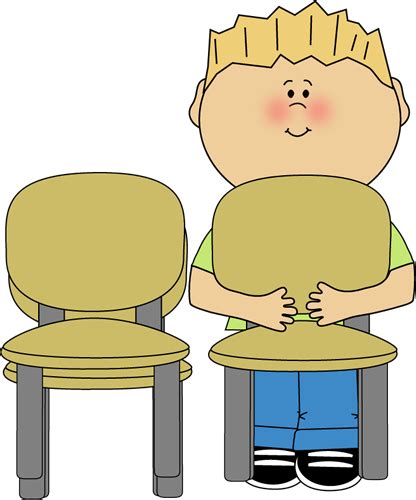 Bright And Colorful Classroom Chair Clipart