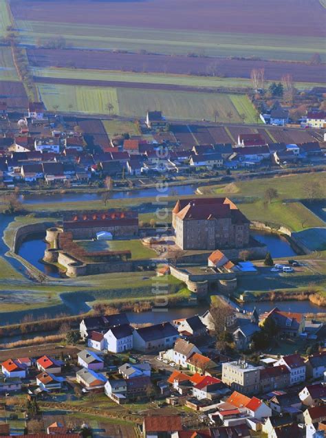 Luftbild Heldrungen - Fragmente der Festungsanlage in Heldrungen im