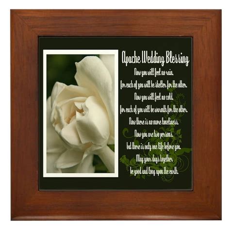 Traditional Apache Wedding Blessing Framed Tile By Photographz