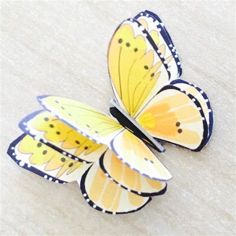How To Make A 3d Paper Butterfly Free Printable Butterfly Sticker