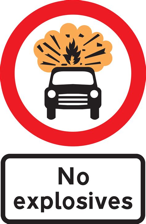 No Explosives Sign Theory Test