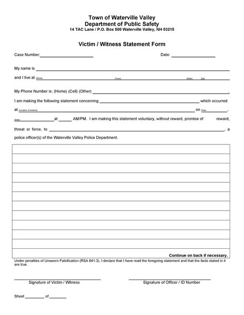 50 Professional Witness Statement Forms And Templates Templatelab