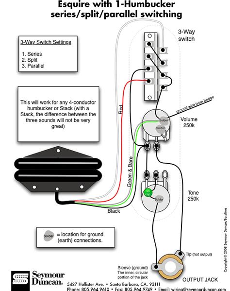 As you can see, the bridge is an older one then this diagram should work for your pickups. Seymour Duncan Hot Rails Bridge Pickup Wiring Diagram