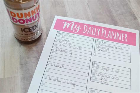 Free Printable Daily Planner Page Mary Martha Mama