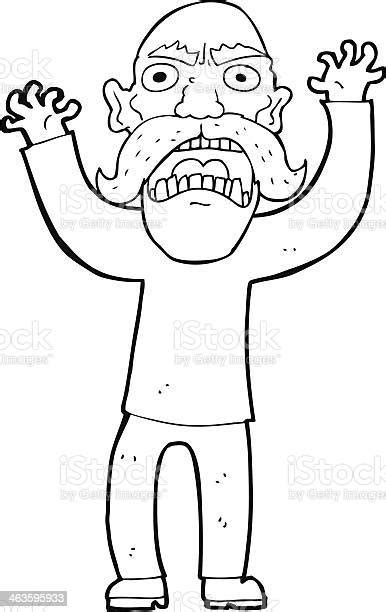 Cartoon Angry Old Man Stock Illustration Download Image Now Adult