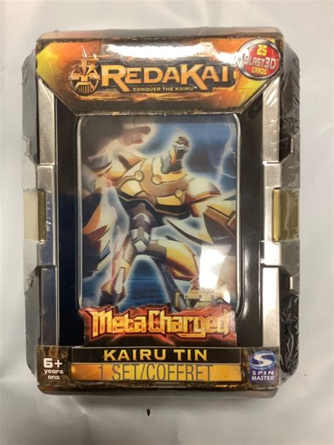 Redakai Conquer The Kairu Meta Charged Kairu Tin Blast D Cards Set
