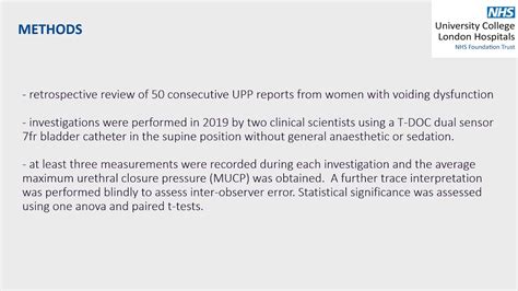 Urethral Pressure Profile In Women With Voiding Dysfunction