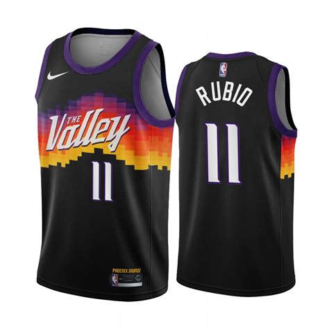 Ricky Rubio Phoenix Suns Black City Edition The Valley 2020 21 Jersey