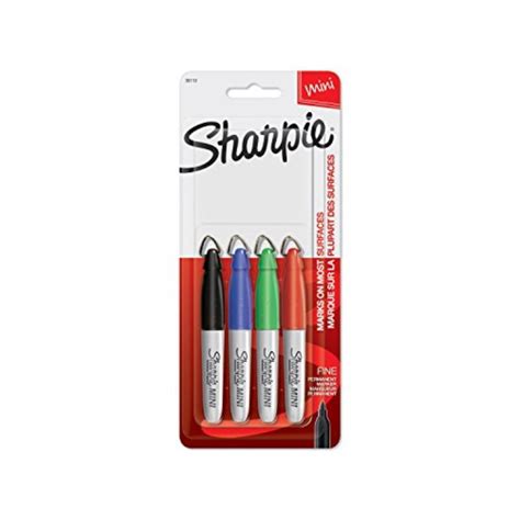 Sharpie Mini Permanent Markers Fine Point Assorted Colors 4 Count