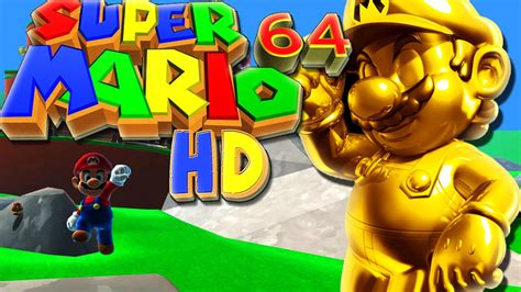 Super Mario 64 Hd Remake Golden Mario Power Up Youtube