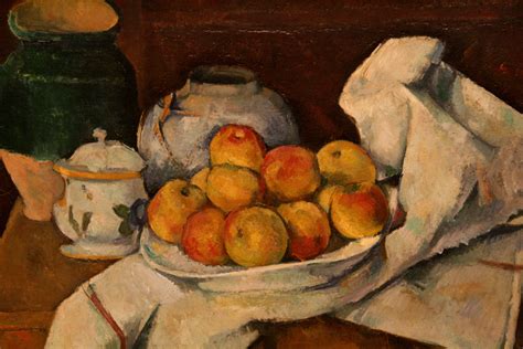 Описание картины поль сезанн ваза с фруктами бокал и яблоки фото