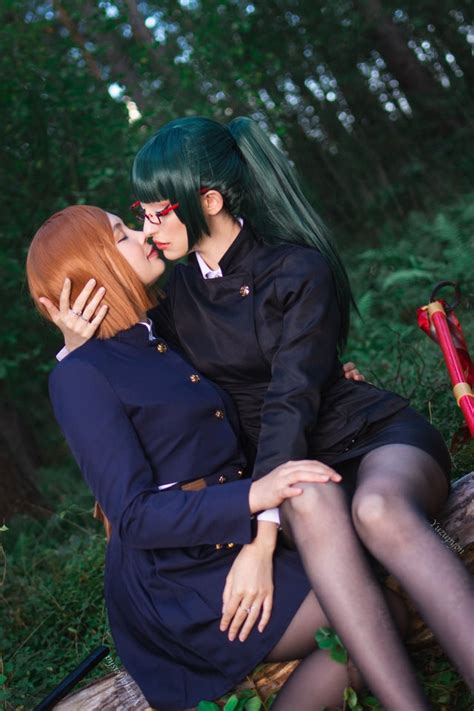 just a friendly kiss between maki x nobara cosplay by yuzupyon x virtual geisha r cosplaygirls