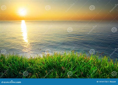 Beautiful Sundown Stock Image Image Of Green Outdoor 14141733