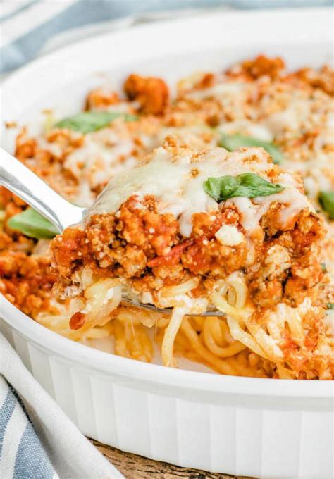 The hard part is that it requires the use. EASY Keto Baked Cream Cheese Spaghetti! Low Carb Ground Turkey Casserole Recipe - Quick ...