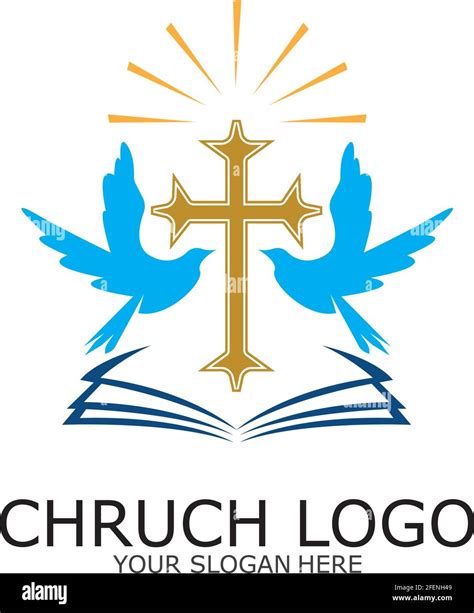 Church Logo Christian Symbols Cross Jesus Vector Image Vlrengbr