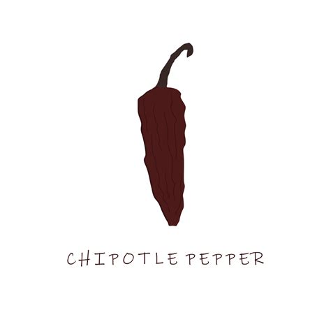 Ilustración de vector de diseño plano de pimiento chipotle 16589114
