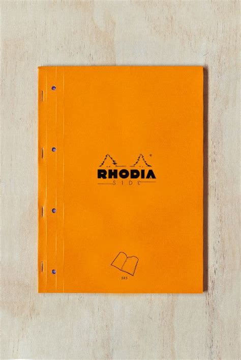 buy rhodia pad 18 side notebook grid 5x5 a4 22x30cm soft cover orange milligram